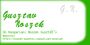 gusztav noszek business card